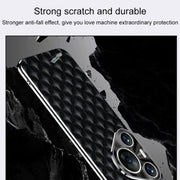 For Huawei Pura 70 Silver Edge Rhombic Texture PU Leather Phone Case(Orange)