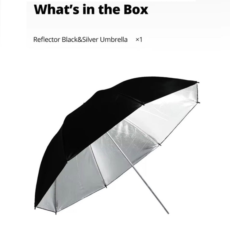 Godox UB002 Photography Studio Reflector Diffuser Umbrella, Size:40 inch 102cm(Black Silver)
