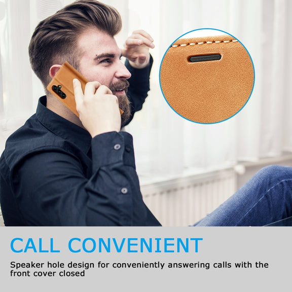 For Samsung Galaxy S24 FE 5G LC.IMEEKE Strong Magnetism Microfiber Leather Phone Case(Brown)