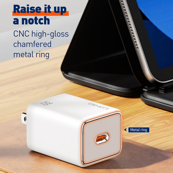 LDNIO A1508C PD30W USB-C / Type-C Fast Charger with 1m Type-C Cable(White)