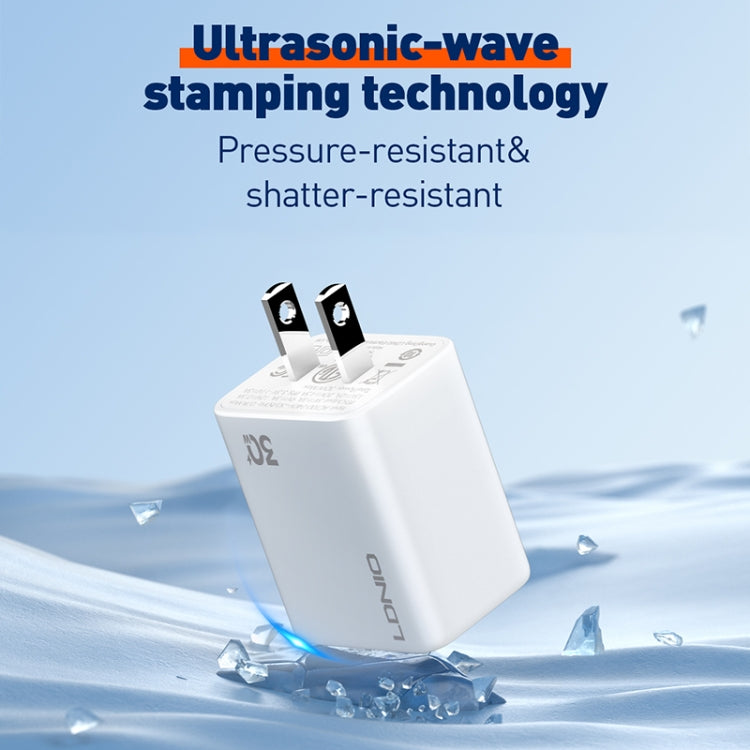LDNIO A1508C PD30W USB-C / Type-C Fast Charger with 1m Type-C Cable(White)