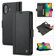 For iPhone 16 Plus LC.IMEEKE Skin-friendly Card Slots Leather Phone Case(Black)