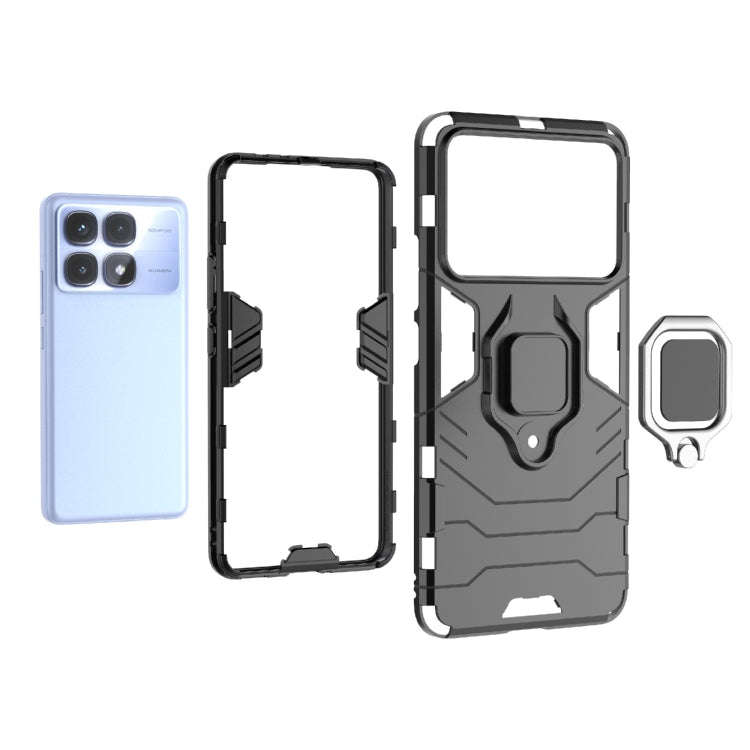 For Redmi K70 Ultra Global Shockproof PC + TPU Holder Phone Case(Red)