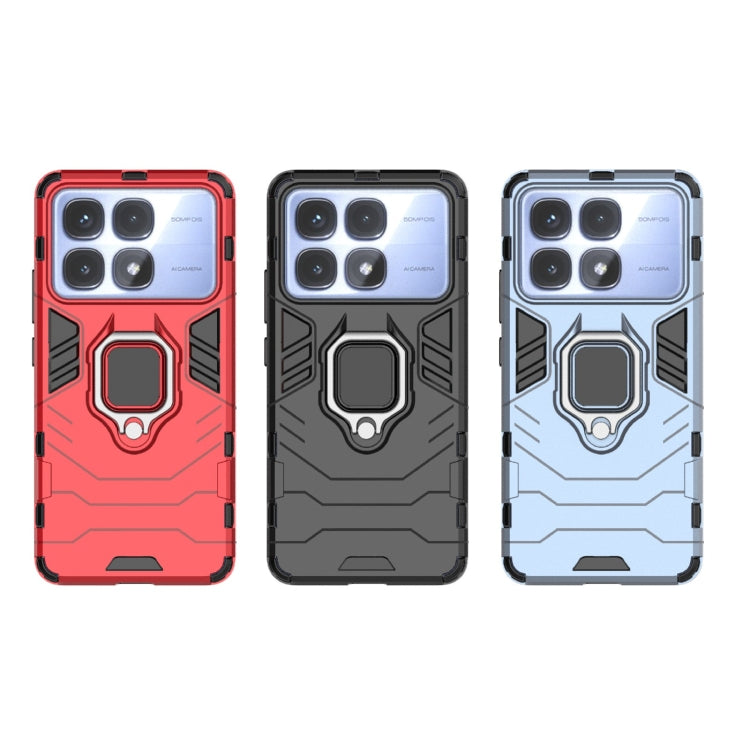 For Redmi K70 Ultra Global Shockproof PC + TPU Holder Phone Case(Navy Blue)