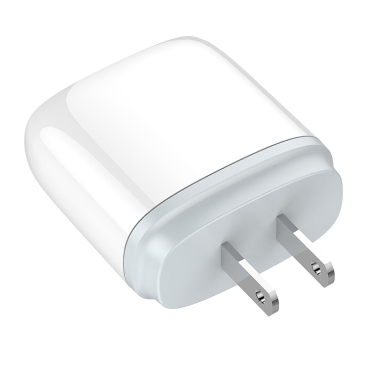 LDNIO Q229 QC3.0 / PD20W USB + Type-C Fast Charger with 1m USB to Type-C Cable, Plug Type:US Plug(White)