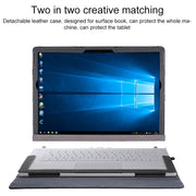 For Microsoft Surface Book 3 / 2 15 inch PU Leather Laptop Protective Case with Screen Stand(Black)