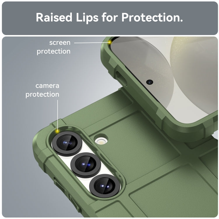 For Samsung Galaxy S25+ 5G Full Coverage Shockproof TPU Phone Case(Green)