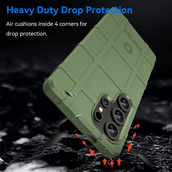For Samsung Galaxy S25 Ultra 5G Full Coverage Shockproof TPU Phone Case(Green)