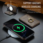 For iPhone 16 Pro Max DG.MING K1 MagSafe Detachable Wallet RFID Back Cover Phone Case(Coffee)