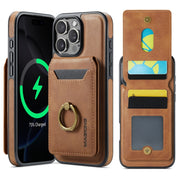 For iPhone 16 Pro Max DG.MING K1 MagSafe Detachable Wallet RFID Back Cover Phone Case(Brown)