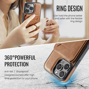 For iPhone 16 Pro Max DG.MING K1 MagSafe Detachable Wallet RFID Back Cover Phone Case(Brown)