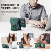 For iPhone 16 Pro Max MAGKING K1 MagSafe Detachable Wallet RFID Back Cover Phone Case(Green)