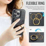 For iPhone 16 Pro DG.MING K1 MagSafe Detachable Wallet RFID Back Cover Phone Case(Black)