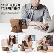 For iPhone 16 Pro MAGKING K1 MagSafe Detachable Wallet RFID Back Cover Phone Case(Brown)