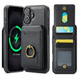 For iPhone 16 Plus DG.MING K1 MagSafe Detachable Wallet RFID Back Cover Phone Case(Black) - free shipping - PMC Jewellery - Order now!