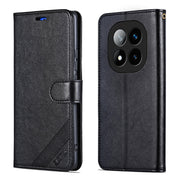 For Redmi Note 14 Pro+ 5G AZNS Sheepskin Texture Flip Leather Phone Case(Black)