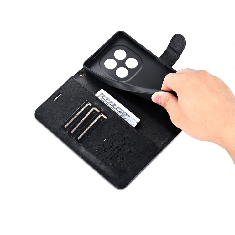 For Redmi Note 14 Pro+ 5G AZNS Sheepskin Texture Flip Leather Phone Case(Black)