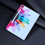 For Samsung Galaxy Tab S9 / S9 FE Colored Drawing Leather Tablet Case(Sun Flower)