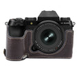 For FUJIFILM X-S20 Buffalo Texture PU Leather Camera Half Case Base(Dark Coffee) - Half Case by PMC TechLife | Online Shopping South Africa | PMC TechLife | Buy Now Pay Later Mobicred