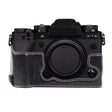 For FUJIFILM X-T5 Glossy PU Leather Camera Half Case Base(Black) - Half Case by PMC TechLife | Online Shopping South Africa | PMC TechLife | Buy Now Pay Later Mobicred