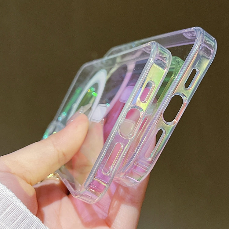 For iPhone 16 Pro Max Gradient Color MagSafe Airbag Full Coverage Phone Case(Rainbow)