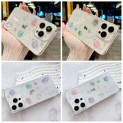 For iPhone 16 Plus Cosmic Star Glitter Epoxy TPU Phone Case(Transparent Pink)