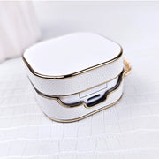 For Samsung Galaxy Buds2 / 2 Pro / Pro Litchi Texture Earbuds Box Leather Protective Case with Metal Bracelet(Pink)