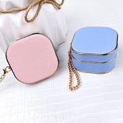 For Samsung Galaxy Buds2 / 2 Pro / Pro Litchi Texture Earbuds Box Leather Protective Case with Metal Bracelet(Blue)