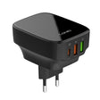 LDNIO Q334 32W Type-C + Dual USB Port Charger with 1m 8 Pin Data Cable, Plug Type:EU Plug(Black) - USB Charger by LDNIO | Online Shopping South Africa | PMC TechLife | Buy Now Pay Later Mobicred