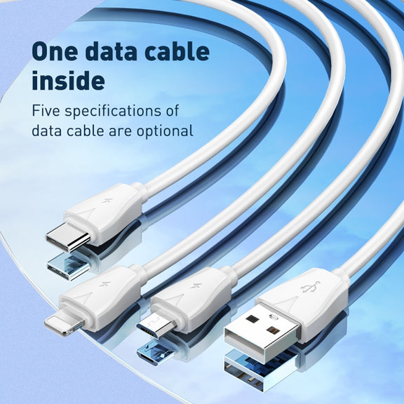 LDNIO Q334 32W Type-C + Dual USB Port Charger with 1m 8 Pin Data Cable, Plug Type:US Plug(White)