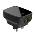 LDNIO Q334 32W Type-C + Dual USB Port Charger with 1m USB-C / Type-C Data Cable, Plug Type:UK Plug(Black) - USB Charger by LDNIO | Online Shopping South Africa | PMC TechLife | Buy Now Pay Later Mobicred