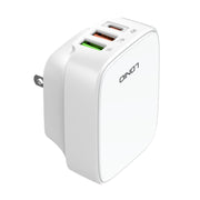 LDNIO Q334 32W Type-C + Dual USB Port Charger with 1m USB-C / Type-C to USB-C / Type-C Data Cable, Plug Type:US Plug(White)