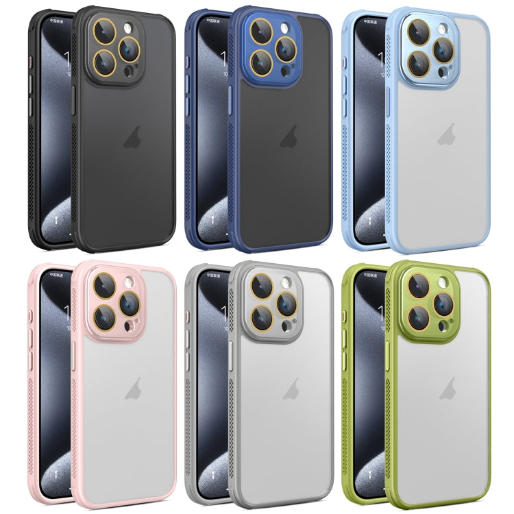 For iPhone 16 Pro Max Side Cooling Skin Feel Frosted Phone Case(Black)