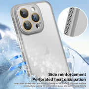 For iPhone 16 Pro Side Cooling Skin Feel Frosted Phone Case(Blue)