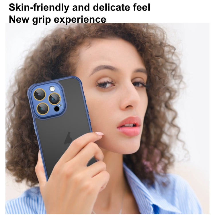 For iPhone 16 Side Cooling Skin Feel Frosted Phone Case(Sky Blue)