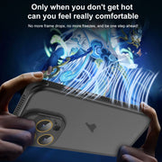 For iPhone 16 Side Cooling Skin Feel Frosted Phone Case(Sky Blue)