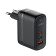LDNIO Q366 65W USB + Dual Type-C Port Charger with 1m USB-C / Type-C to USB-C / Type-C Data Cable, Plug Type:EU Plug(Black) - free shipping - PMC TechLife - Order now!