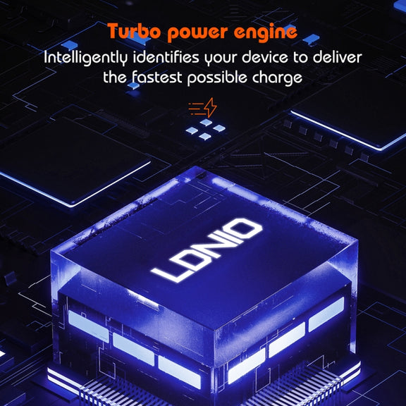 LDNIO Q366 65W USB + Dual Type-C Port Charger with 1m USB-C / Type-C to USB-C / Type-C Data Cable, Plug Type:EU Plug(Black)