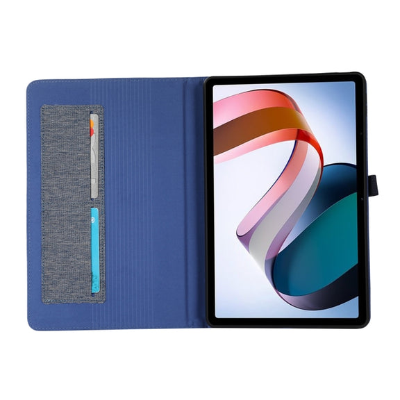 For OnePlus Pad Pro 12.1 Fabric Texture Horizontal Flip Leather Tablet Case(Blue)
