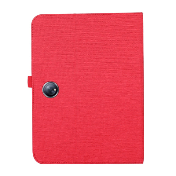For OnePlus Pad Pro 12.1 Fabric Leather Tablet Case(Red)