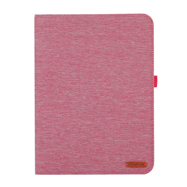 For OnePlus Pad Pro 12.1 Fabric Leather Tablet Case(Rose Red)