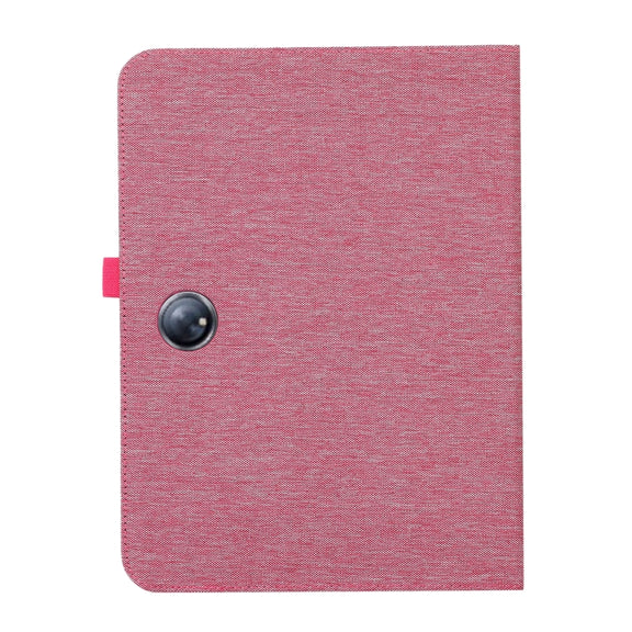 For OnePlus Pad Pro 12.1 Fabric Leather Tablet Case(Rose Red)