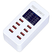 A8B 50W 8 Ports USB Smart Charging Station with Digital Display, Plug:EU Plug