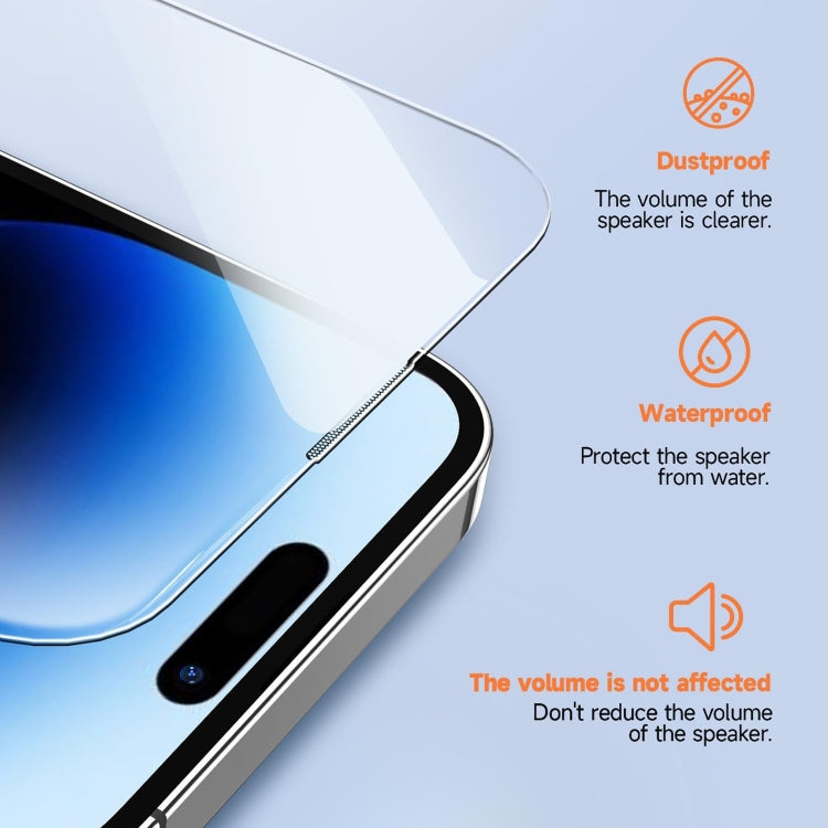 For iPhone 16 LK Easy Install HD Tempered Glass Film(Black)