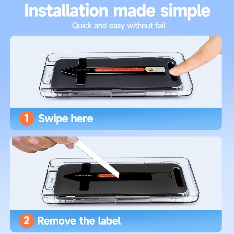 For iPhone 16 Plus LK Easy Install HD Tempered Glass Film(Black)