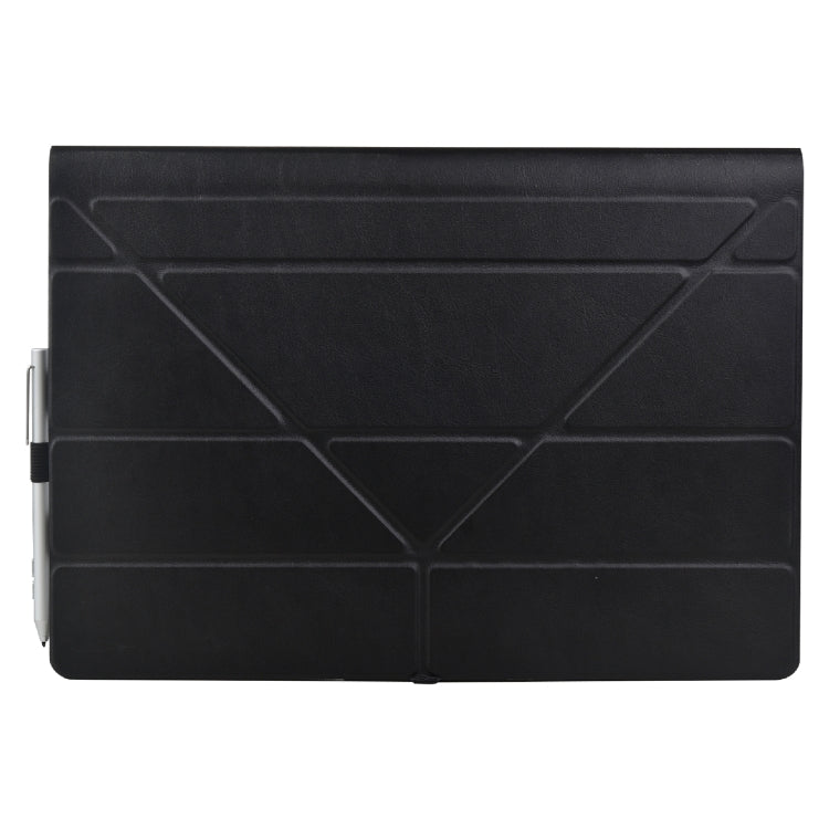 For Microsoft Surface Book 3 / 2 / 1 15 inch Deformation All-inclusive Leather Laptop Case(Black)