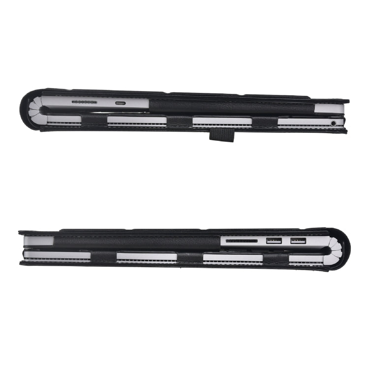 For Microsoft Surface Book 3 / 2 / 1 15 inch Deformation All-inclusive Leather Laptop Case(Black)