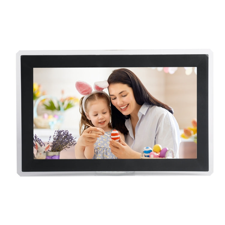 15.6 inch IPS Screen Digital Cloud Photo Frame Wall Mounted LED Advertising Machine, Plug Type:EU Plug(Black)
