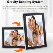 15.6 inch IPS Screen Digital Cloud Photo Frame Wall Mounted LED Advertising Machine, Plug Type:EU Plug(White)