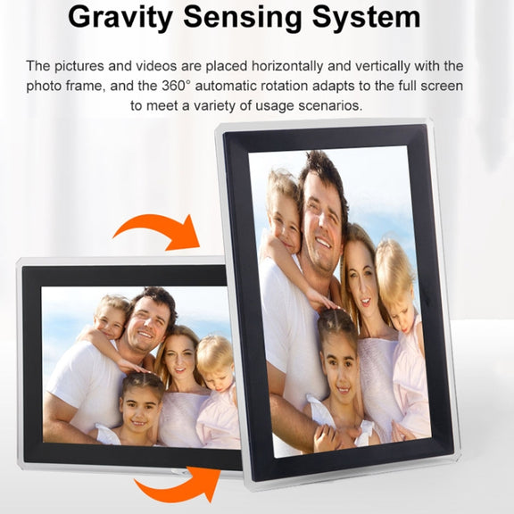15.6 inch IPS Screen Digital Cloud Photo Frame Wall Mounted LED Advertising Machine, Plug Type:EU Plug(White)